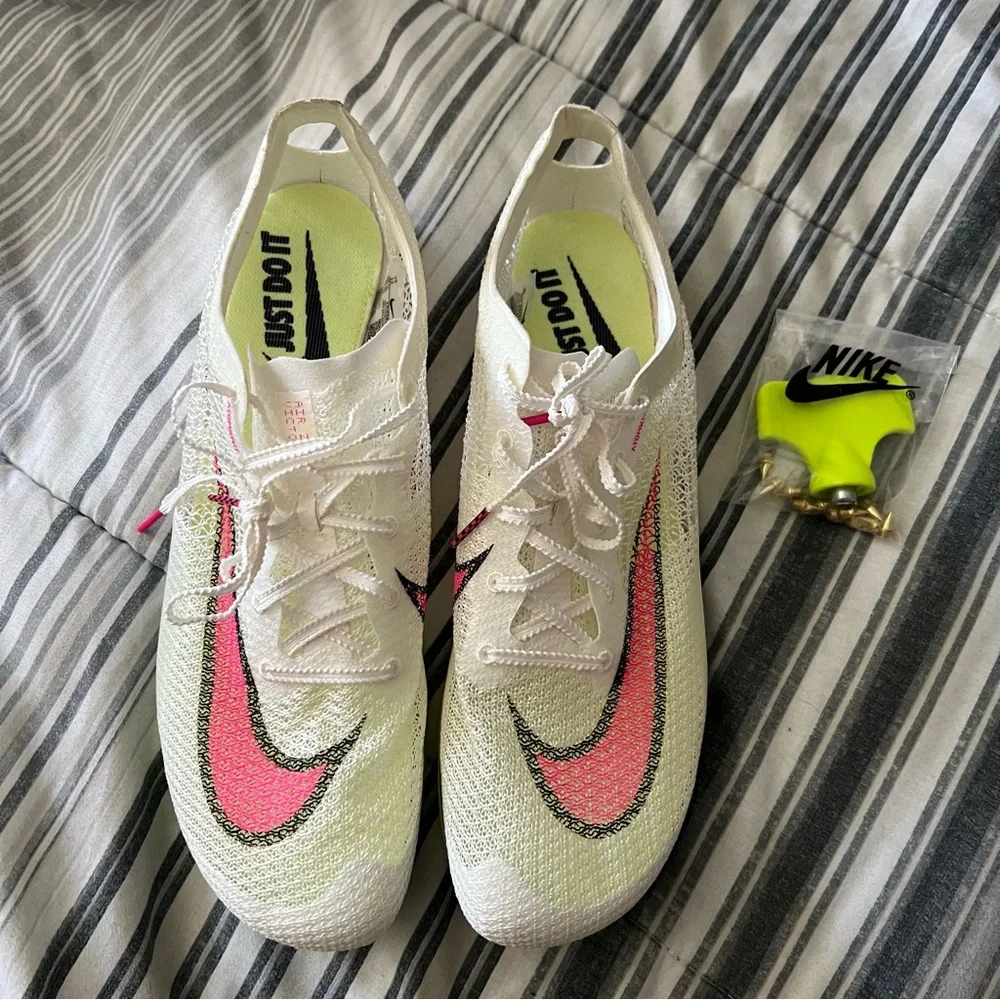 Nike Air Zoom Victory Track Running Shoes Sail Pink Men's Size 12 - Picture 1 of 10